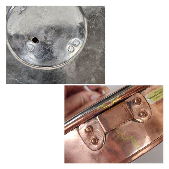 Vintage Swedish Copper Pan 9" Round Lidded Handle Vented Bergelin Kopparslagare - Picture 8 of 10